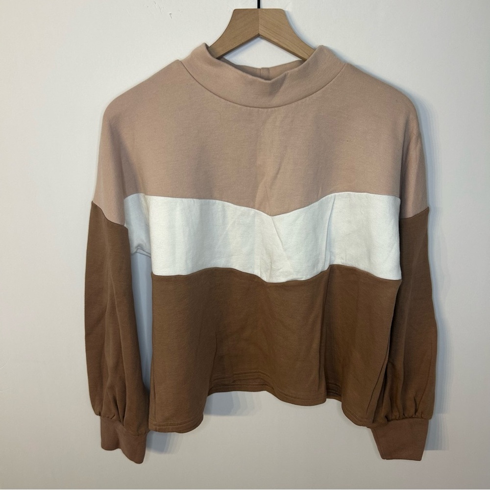 Fixmatti Brown Colorblock 2-Piece Sweatsuit Set, Size XL, Sweatshirt & Joggers - Picture 5 of 16